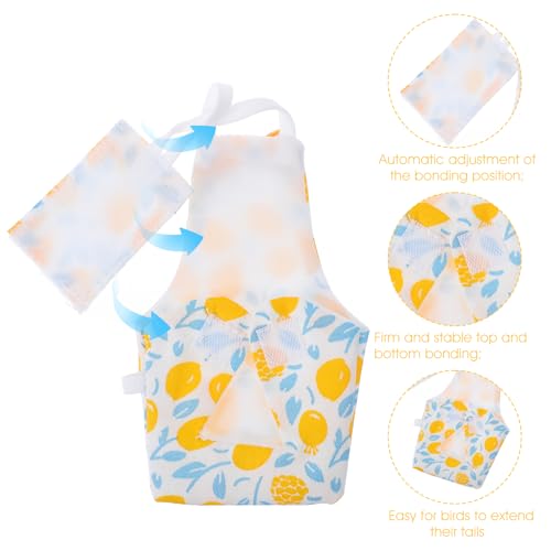 4 Pcs Bird Diaper, Reusable Parrot Diaper with Waterproof Inner | Cute Parrot Nappy Urine Wet Suit Costume Washable Cockatiel Clothes Bird Diapers Clothes for Budgie Canary Parakeet Macaw