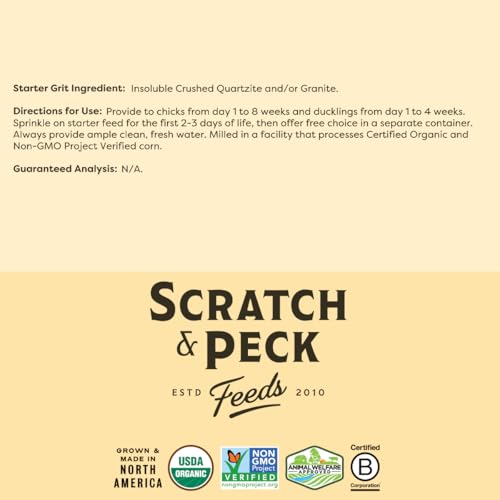 Scratch and Peck Feeds | Starter Grit for Chickens & Ducks | 7 lb Pouch | Essential Supplement for Healthy Digestion and Gizzard Health, All Natural, Sustainably Sourced - style: Chick Grit - 7-lbs