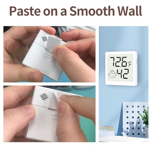 Mini Humidity Meter Hygrometer 12 Pack Room Thermometer Indoor Digital Temperature and Humidity Monitor for Home House Office Garden and Cellar - style: Style A-White-12pcs
