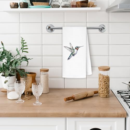 Beautiful Hummingbird Kitchen Towels, Hummingbird Gifts for Women Hand Towels for Bathroom Kitchen, Gifts for Bird Lovers Decorative Dish Towels Drying Cloth, 16x24 Inch - color: Bird Towels-b