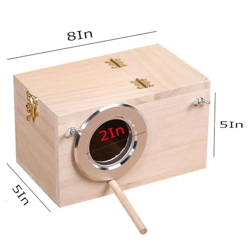 Parakeet Nesting Box, Bird Nest Breeding Box Cage Wood House for Finch Lovebirds Cockatiel Budgie Conure Parrot, 8'' X 5'' X 5'' - size: Small: 8" x 5" x 5"