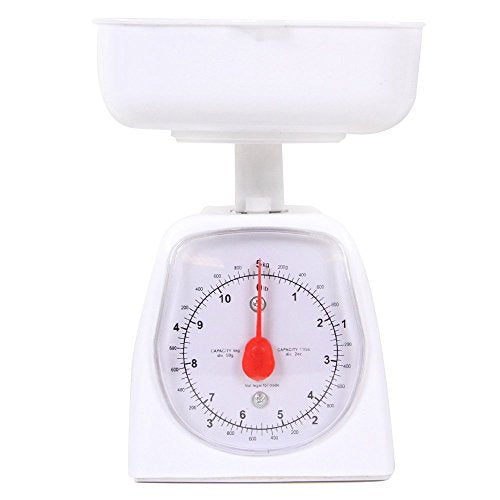 hand2mind Dual-Dial Analog Platform Scale, 5 Kg, Plastic, Kitchen, Weighing, Classroom, Elementary, Teacher Supplies