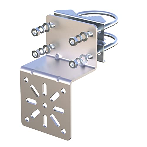 Pole Mount Bracket Anti Vibration Antenna Mount Universal Wall Mounting Bracket [ Without The Pole ] for Security Camera PTZ Dome Indoor Outdoor AP Access Point Client CPE Kits 2 PCS - color: 2 PCS