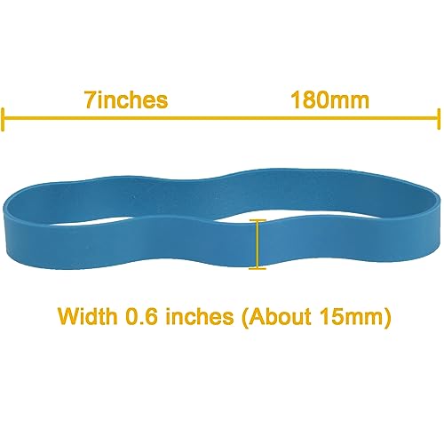 AIWOQI Rubber Bands Size 107 Heavy Duty Big Wide Long Rubber Band 30pcs | Elastic Bands for Office Supply Trash Can File Folders Litter Box Rubber Bands Blue - color: Blue