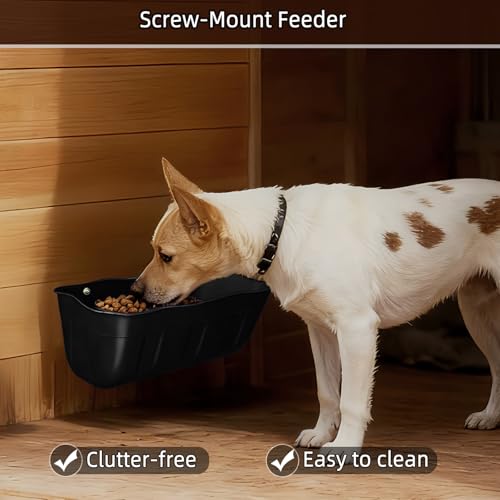 Chicken Feeder Waterer,Hanging Goat Feeders,Feed Trough 3.5 Quart 2 Pack,Hanging Fence Feed Trough for Poultry Livestock,Black - color: Black, size: 3.5 Quart (2 Pack)