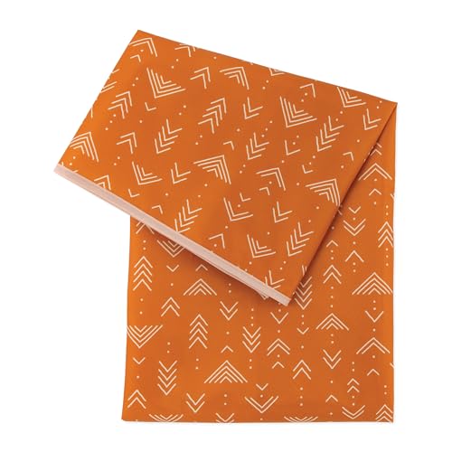 Bumkins Baby Splat Mat for Under High Chair, Babies Toddlers Eating Mess Mat, Waterproof Reusable Cloth for Arts and Crafts, Playtime Mat for Kids, Floors or Tables, Fabric 42inx42in, Boho Orange - color: B3 Grounded