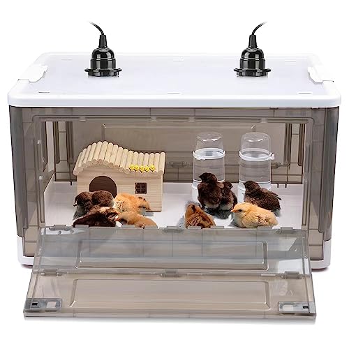 Chick Brooder,Brooder Box for Chicks,Brooder Heater Warms up to 25 Chicks (23″x17″x14″)