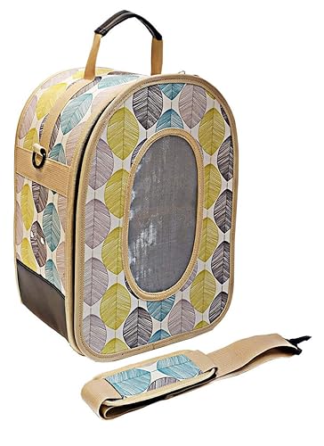 A&E CAGE COMPANY 001376 Happy Beaks Soft Sided Travel Bird Carrier Black, 14.5X10.5X7 in