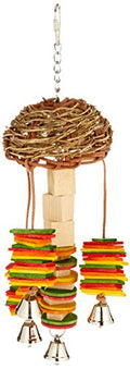 Featherland Paradise, Hanging Bird Toy for Chewing, Preening & Foraging, Basket Twister