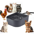 Heated Water Bowl for Cats, Outdoor Anti-Freeze Pet Thermal Bowls for Chickens Rabbits Birds, Hanging Small Dog Winter Warm Dish, Heating Bird Baths Feeder Bowl, Detachable Shell, Grey 1L - size: 1L(Grey)