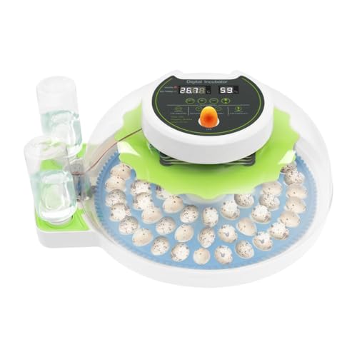 60 Quail Chicken Egg Incubator for Hatching Eggs, Small Poultry Incubators | with Automatic Egg Turning and Built-In Led Light, Auto Temp & Humidity Control, for Partridge Parrot Pigeon, for home farm - size: 60 Unites