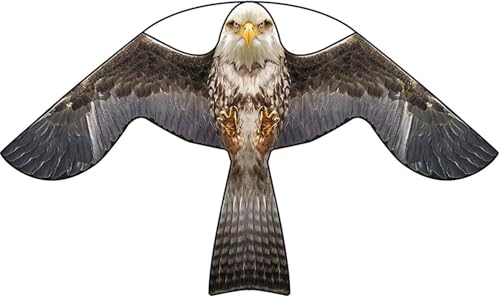 Bird Scarer Kite Without Pole Crops Farm Protector Hawk Flying Kite-Type-B | Ideal for gardens farms and docks | Keeps birds geese and seagulls away |A kind of hawk deterrent - color: Brown-Grey