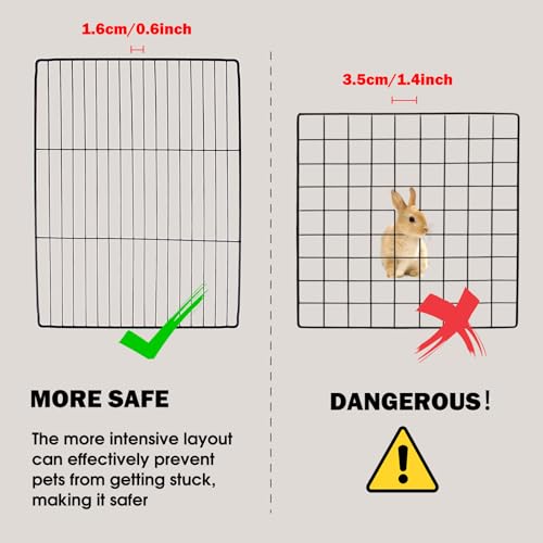 Small Animal Playpen - 12-Panel Metal Wire Pet Fence for Guinea Pigs, Rabbits, Bunnies - Indoor & Outdoor Portable Enclosure, Durable & Easy to Assemble - style: 12-Panel Metal Wire