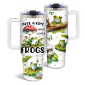 DUUV Frog Tumbler 40oz, Cute Frog Cup Gifts for Women Girls | Just a Girl Who Loves Frogs Tumbler Leakproof, Animal Water Bottle, Birthday Ideal Gifts for Amphibian Toad Lover, 1 Pack - color: Mushroom Frog