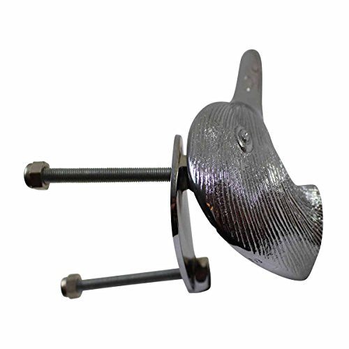 Renovators Supply Manufacturing Brass Door Knockers for Front Door 2.9 in. Duck Head Chrome Plated Brass Door Knocker with Mounting Hardware - color: Chrome Duck Head