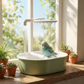 Electric Parakeet Bird Bath for Cage Indoor, Bird Shower Bath Large Capacity Circulating Water USB Electric Circulating Water Bird Bathtub for Lovebirds, Cockatiels, Finches, Conure & Budgies