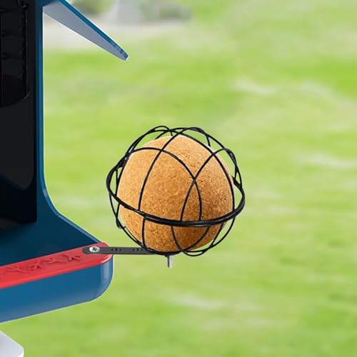 2 Pack Metal Suet Ball Holders with Metal Perch Extender, Compatible with BirdBuddy Smart Feeders & Others with Ready 5 mm Screw Hole, Bird Feeder Accessories