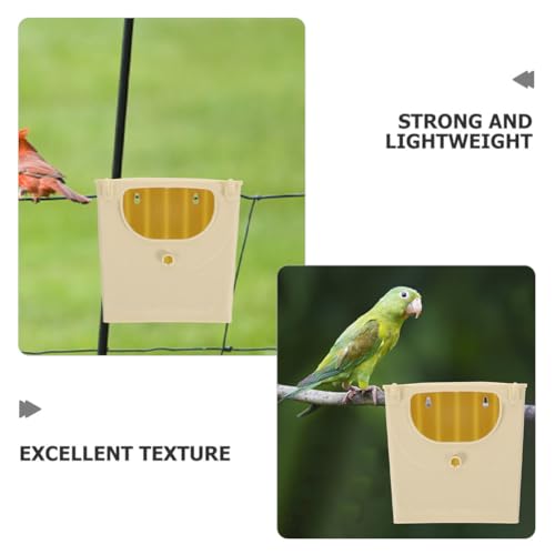 Toddmomy 5PCS Plastic Bird Nesting Box - Professional Parakeet Breeding House for Cage, Safe Hatching Box for Lovebirds, Budgies and Cockatiels, Easy to Install & Clean