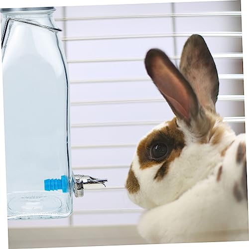 Kisangel Rabbit Water Bottle Hanging Water Feeder 2-Pack Small Pet Dispenser for Rabbits Hamsters Chinchillas with Hooks 6.49 X 2.16 X 2.16 in