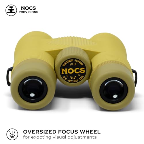 Nocs Provisions Field Issue Compact 8x32 Waterproof Binoculars Shockproof | Fogproof, 8X Magnification, Bak4 Prism, Multi-Coated Lenses for Adults & Kids, Bird Watching, Hunting & Wildlife Viewing - color: Banana Slug Yellow, size: 8x32