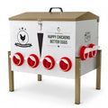 100 lb Automatic Chicken Feeder, 12-Port No-Waste Metal Feeder