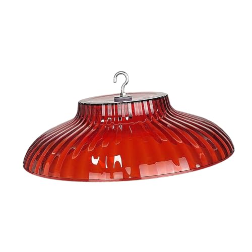 Bird Feeder Protective Cover, Weather Protective Guard, Rainproof Bird Feeding Shelter, Baffle Rain Protective Dome Outdoor Garden, Red
