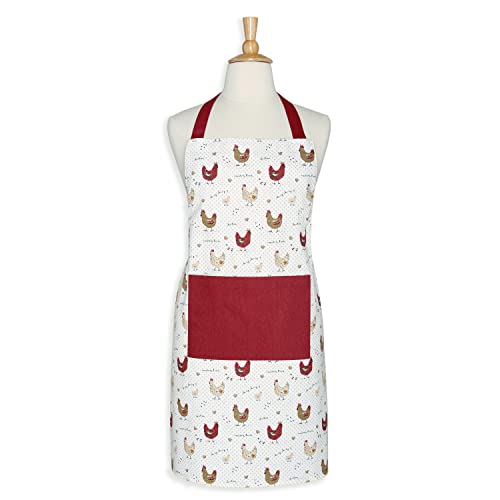 Farmhouse Chicken Cotton Bib Apron Pocket Adjustable Strap