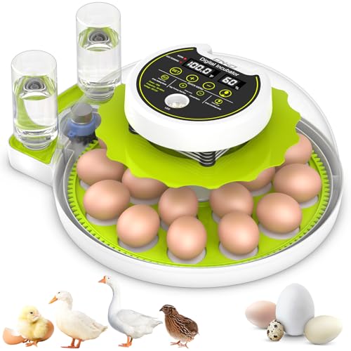 Egg Incubator with Automatic Egg Turning and Humidity Control, Chicken Incubators for Hatching Eggs, Holds 18 Eggs Encabulator for Chicken, Suitable for Hatching Chickens, Quails, Ducks,Parrots,Geese