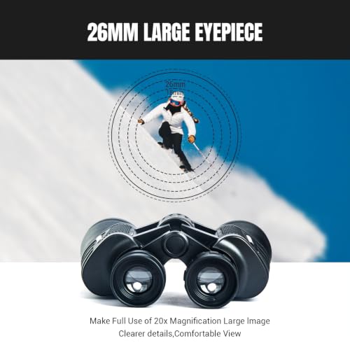 20x50 High Powered Binoculars for Adults, Waterproof Compact Binoculars with Low Light Vision for Bird Watching Hunting Football Games Travel Stargazing Cruise, Christmas Birthday Gifts for Men