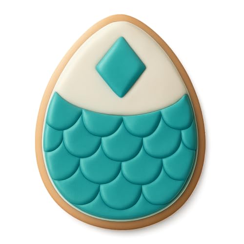 Mystic Scale Egg Cookie Cutter 4x3.2" Premium Baking Design 491-723407