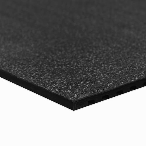 MSI Horse Stall Mat 42in. x 72in. Black Rubber Flooring Mat Tile Trim