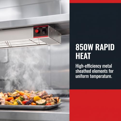 36 Inch Food Heat Lamp Commercial Food Warmer Overhead Strip Warmer 850 Watts with Chain and Us Plug,110v (36") - size: 36"
