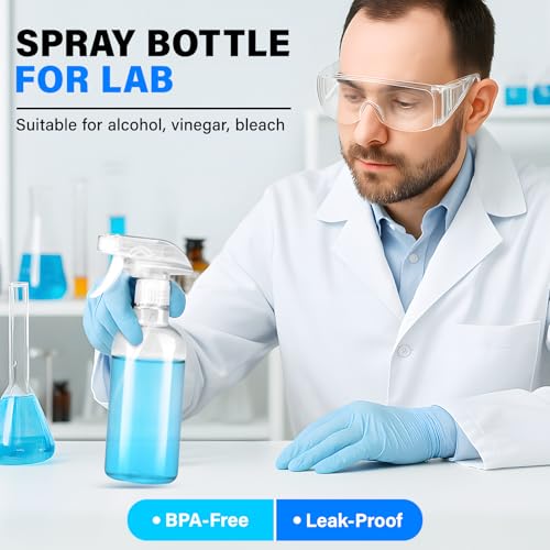 DIYSELF 2 Pack Spray Bottles for Cleaning 16.9 oz/500 ml Empty Spray Bottle | Heavy Duty Plastic Spray Bottles with Nozzle for Screen Printing Hair Pets, Clear Squirt Mist Spray Bottle for Plants - color: Clear, size: 2-Pack
