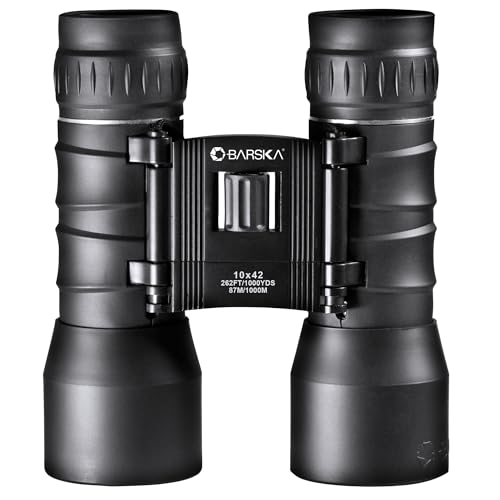 Barska Lucid View Compact Binoculars – Fully Coated Roof Prism, Center Focus, Lightweight Outdoor Binoculars for Bird Watching, Hiking, and Travel - size: 10x42