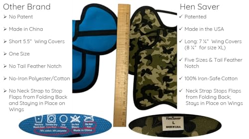 Hen Apron/Saddle, Single Strap, Small, Khaki - color: Khaki, size: Small