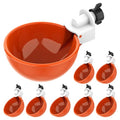 Lil'Clucker Large Automatic Chicken Waterer Cups | Chicken Water Feeder Suitable for Chicks, Duck, Goose, Turkey and Bunny | Poultry Water Feeder Kit (Orange, 8-Pack) - size: 8-Pack