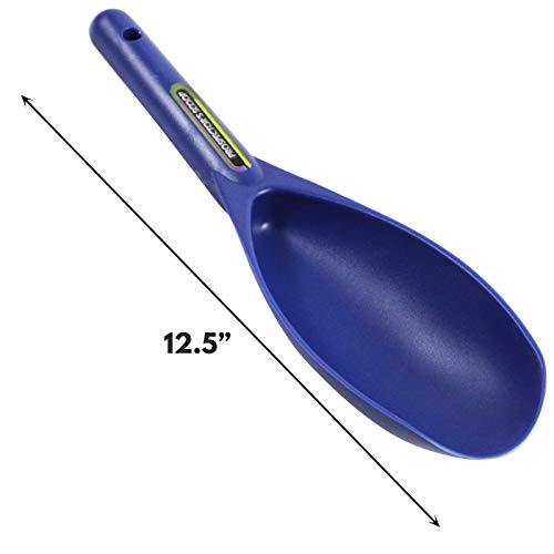 SE Blue Prospector's Scoop - 12.5" Heavy-Duty Plastic Tool for Metal Detecting, Gold Panning, Treasure Hunting, and Gardening - color: Blue