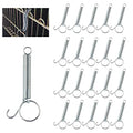 20PCS Spring Latch Hook for Cage Spring Cage Latch Metal Finger Spring Door Hook for Fixing Rabbit Birds Dog Cat Parrot Small Animal (4.52Inch) - size: 4.52Inch