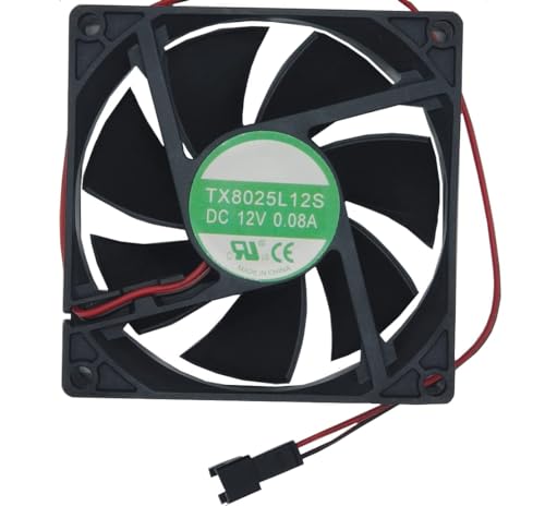 Joshua Adams TX8025L12S 12V 0.08A 8025 8cm Silent Cooling Fan