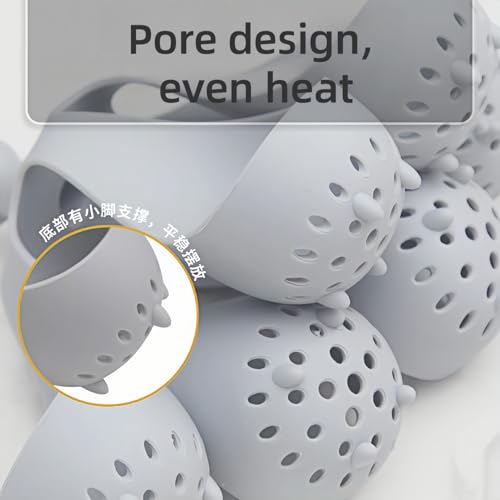 Silicone Egg Boiler Rack, Freestanding Egg Boiler,egg boiler holder,Silicone Boiled Egg Cooker,Storage and Egg Rack for Making Soft or Hard Boiled Eggs,Holds 6 Eggs, for Cooking Kitchen Gadget, Gray