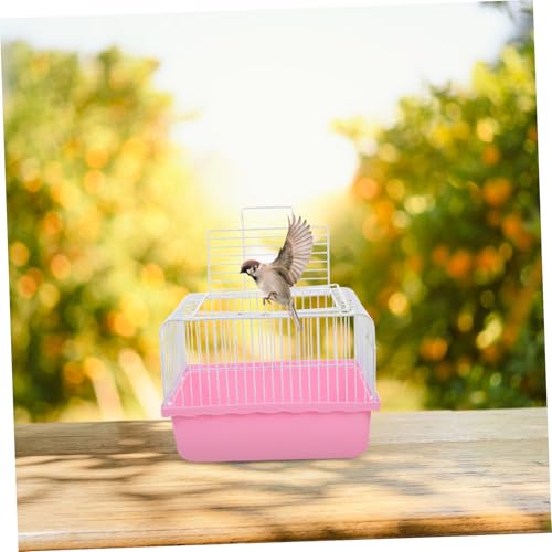 GALPADA Lightweight Portable Bird Carrier Cage Transparent Window for Travel and Home Use for Parakeets Lovebirds and Small Birds Versatile Design for Easy Observation and Transport