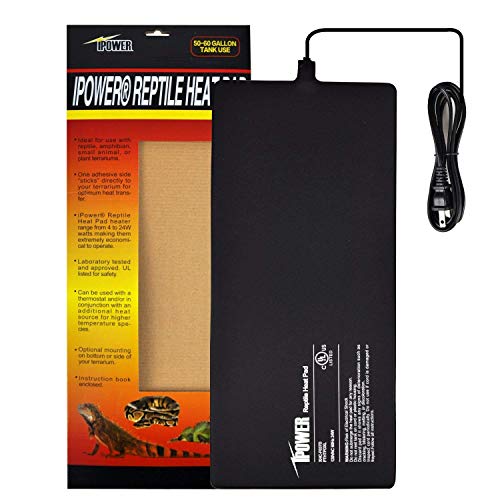 iPower 8X18 Inch Reptile Heat Pad Under Tank Heater Terrarium Warmer Heating Mat for Turtles Lizards Frogs and Other Small Animals - size: 8 X 18 Inch, style: Heat Pad