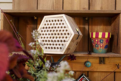 Toysmith Beetle & Bee Solitary Habitat Kit, Wooden Outdoor Science Toy | Kids Outdoor Toy, Bee House Craft, Garden Kit Learning, 13 FSC Wood Pieces, No Glue Hardware, Age 8+ Pollinator Activity - style: Solitary Bee Habitat