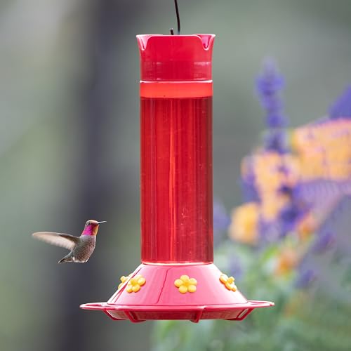 Perky-Pet 409 Hummer’s Favorite Red Plastic Hummingbird Feeder – 30 oz