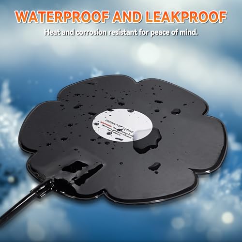 2-Pack 250W Bird Bath Heater for Outdoor Winter Use – Thermostatically Controlled De-Icer for Birdbaths, Ponds & Livestock Water, Keeps Water Ice-Free for Birds, Chickens & Small Animals