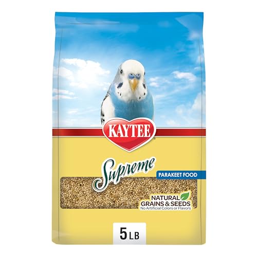 Kaytee Supreme Parakeet Food 5 Pounds | Balanced daily nutrition. Parakeet bird food with seeds and grains. Bird seeds, no artificial colors, naturally preserved - size: 5 Pound (Pack of 1)