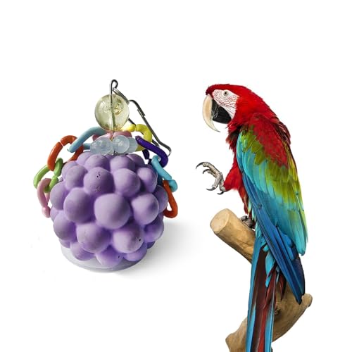 Bird Chewing Toys Bird Beak Grinding Stone Calcium Parakeet Treats for Budgies Cockatiels Conures Quaker Senegal Parrot (Purple) - color: Purple