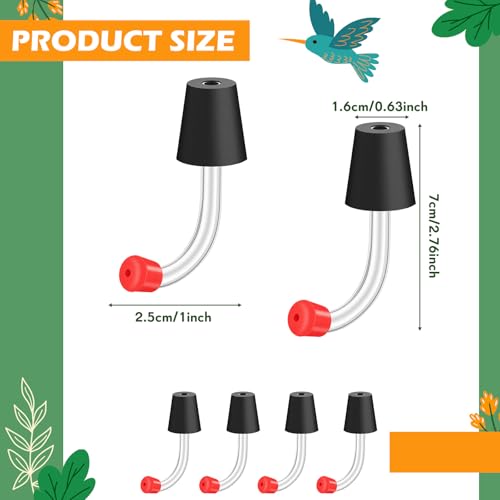 10 Pcs Hummingbird Feeder Tubes and Stopper Replacement Parts Humming Bird Feeder Tube Make Your Own Dispenser Outside Water Dispenser Tubes Stoppers for Wine Bottle Outdoor
