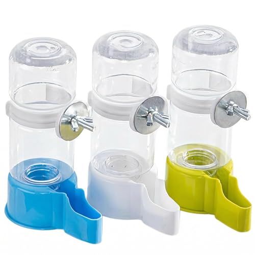 Automatic Bird Water Dispenser, Gravity Water Bowl & Bird Cage Feeder, Easy to Clean & Fits Most Cages – Bebederos para Pajaritos for Parakeet Cockatiel Budgie