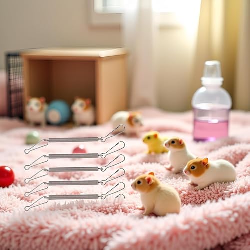5 Springs (with 2 Clips) for Fixing Drinking Bottles for Small Animal Feeding and Watering Articles, Used Singly or in Combination to Hold Rabbit Water Dispenser